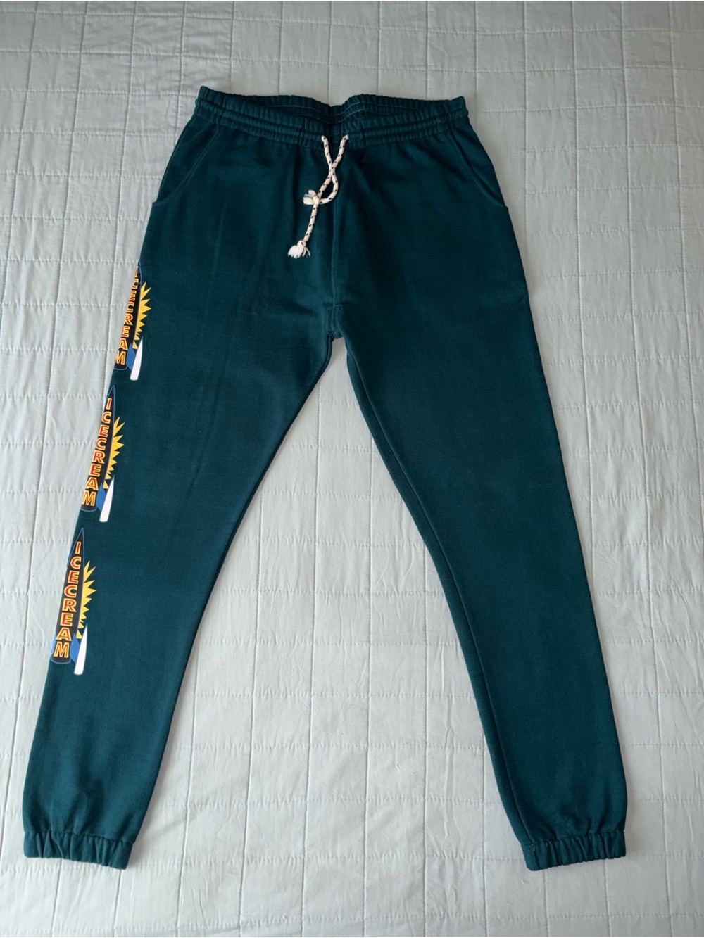 Icecream Cherry Rocket Sweatpants Teal Green Size Large